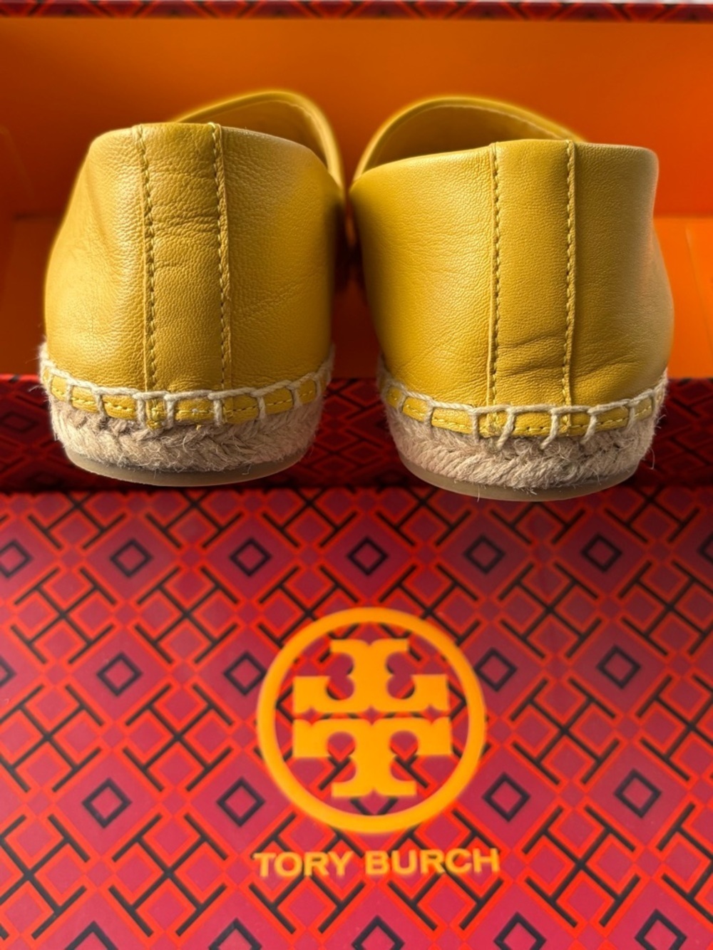 Tory Burch Yellow Nappa Leather Espadrilles - Picture 6 of 7